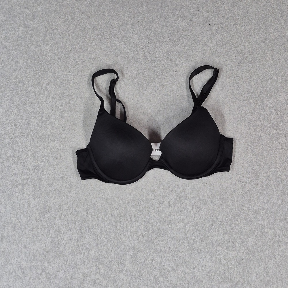 PINK Women Bra 32B Black Wear Everywhere Push Up Underwired